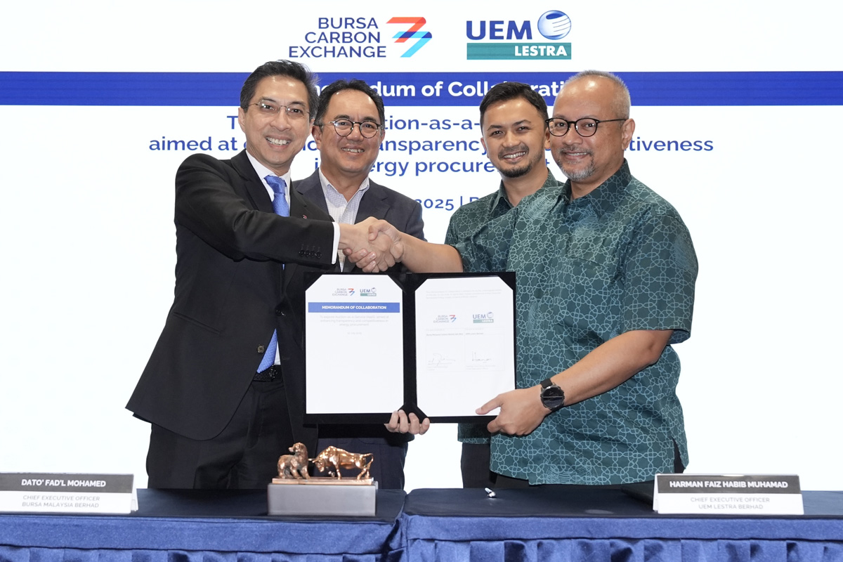 BURSA CARBON EXCHANGE (BCX) AND UEM LESTRA SIGN MEMORANDUM
